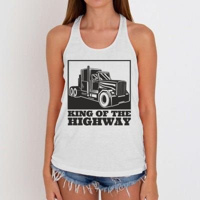 King Of The Highway Trucker Women's Knotted Racerback Tank