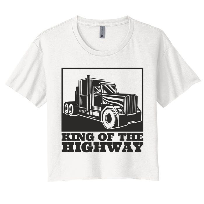 King Of The Highway Trucker Crop Top