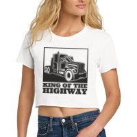 King Of The Highway Trucker Crop Top