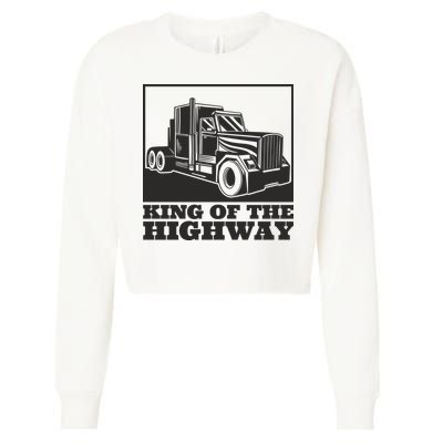 King Of The Highway Trucker Cropped Pullover Crew