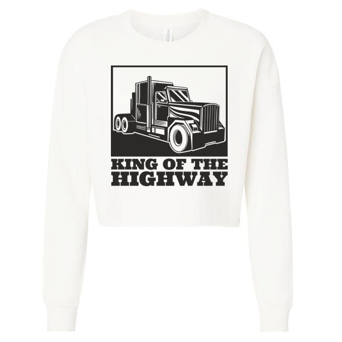King Of The Highway Trucker Cropped Pullover Crew