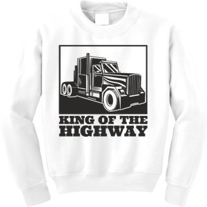 King Of The Highway Trucker Kids Sweatshirt