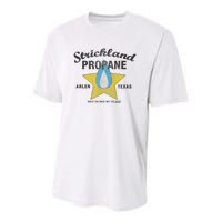 King Of The Hill Strickland Propane Arlen, Tx Youth Performance Sprint T-Shirt