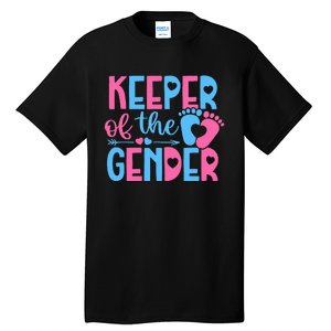 Keeper Of The Gender Gender Reveal Party Baby Shower Tall T-Shirt