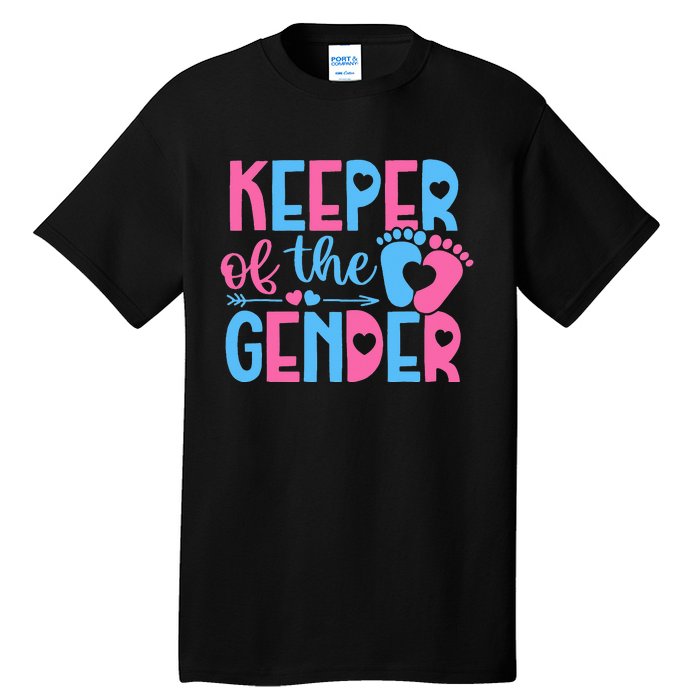 Keeper Of The Gender Gender Reveal Party Baby Shower Tall T-Shirt