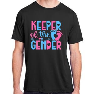 Keeper Of The Gender Gender Reveal Party Baby Shower Adult ChromaSoft Performance T-Shirt