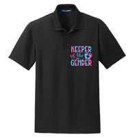 Keeper Of The Gender Gender Reveal Party Baby Shower Dry Zone Grid Polo