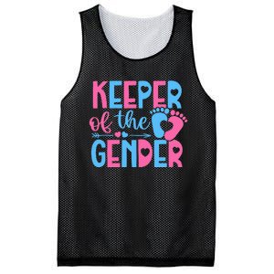 Keeper Of The Gender Gender Reveal Party Baby Shower Mesh Reversible Basketball Jersey Tank