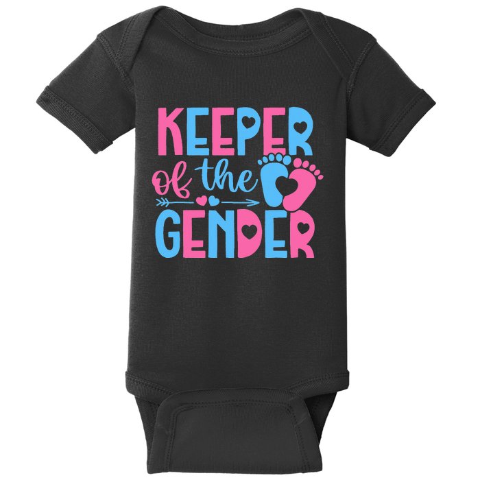 Keeper Of The Gender Gender Reveal Party Baby Shower Baby Bodysuit