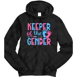 Keeper Of The Gender Gender Reveal Party Baby Shower Tie Dye Hoodie