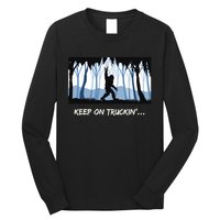 Keep on Truckin Bigfoot Forest Vintage Funny Tee Long Sleeve Shirt