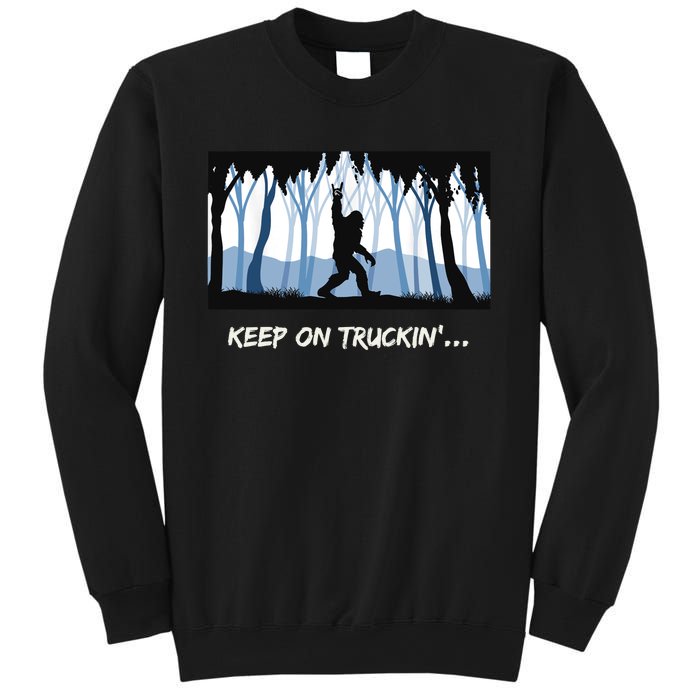 Keep on Truckin Bigfoot Forest Vintage Funny Tee Sweatshirt