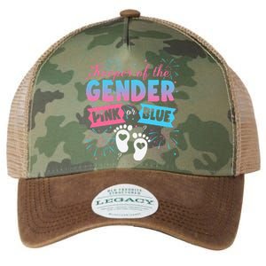 Keeper Of The Gender Or Blue Gender Reveal Fireworks Legacy Tie Dye Trucker Hat