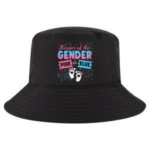 Keeper Of The Gender Or Blue Gender Reveal Fireworks Cool Comfort Performance Bucket Hat