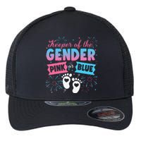 Keeper Of The Gender Or Blue Gender Reveal Fireworks Flexfit Unipanel Trucker Cap