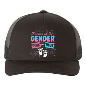 Keeper Of The Gender Or Blue Gender Reveal Fireworks Yupoong Adult 5-Panel Trucker Hat