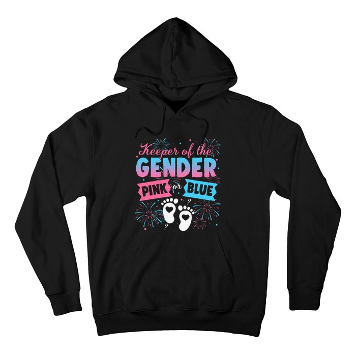 Keeper Of The Gender Or Blue Gender Reveal Fireworks Hoodie