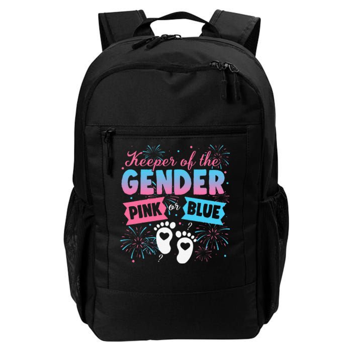 Keeper Of The Gender Or Blue Gender Reveal Fireworks Daily Commute Backpack