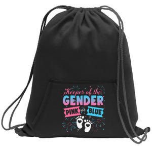 Keeper Of The Gender Or Blue Gender Reveal Fireworks Sweatshirt Cinch Pack Bag