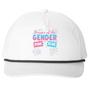 Keeper Of The Gender Or Blue Gender Reveal Fireworks Snapback Five-Panel Rope Hat