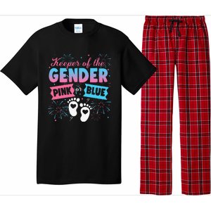 Keeper Of The Gender Or Blue Gender Reveal Fireworks Pajama Set