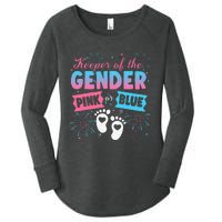 Keeper Of The Gender Or Blue Gender Reveal Fireworks Women's Perfect Tri Tunic Long Sleeve Shirt