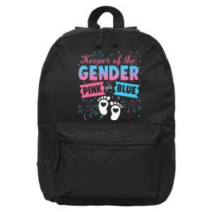 Keeper Of The Gender Or Blue Gender Reveal Fireworks 16 in Basic Backpack