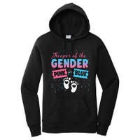 Keeper Of The Gender Or Blue Gender Reveal Fireworks Women's Pullover Hoodie