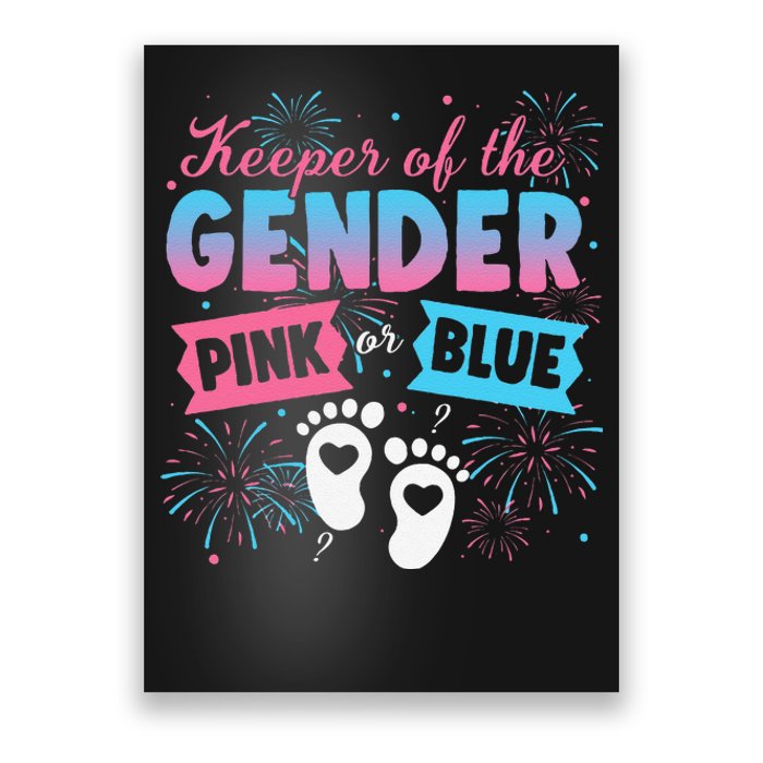 Keeper Of The Gender Or Blue Gender Reveal Fireworks Poster