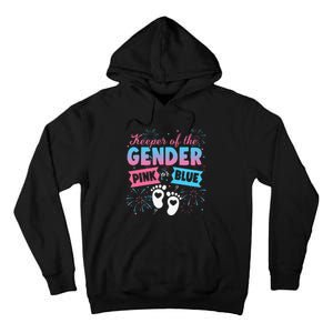 Keeper Of The Gender Or Blue Gender Reveal Fireworks Tall Hoodie