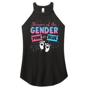 Keeper Of The Gender Or Blue Gender Reveal Fireworks Women's Perfect Tri Rocker Tank