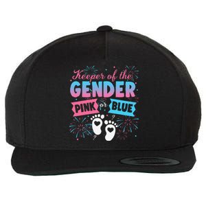 Keeper Of The Gender Or Blue Gender Reveal Fireworks Wool Snapback Cap