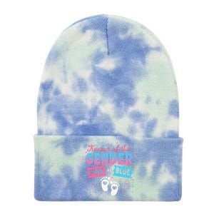 Keeper Of The Gender Or Blue Gender Reveal Fireworks Tie Dye 12in Knit Beanie