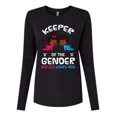 Keeper Of The Gender Big Sis Loves You African American Gift Womens Cotton Relaxed Long Sleeve T-Shirt