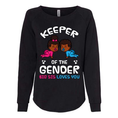 Keeper Of The Gender Big Sis Loves You African American Gift Womens California Wash Sweatshirt