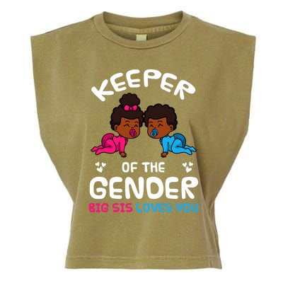 Keeper Of The Gender Big Sis Loves You African American Gift Garment-Dyed Women's Muscle Tee