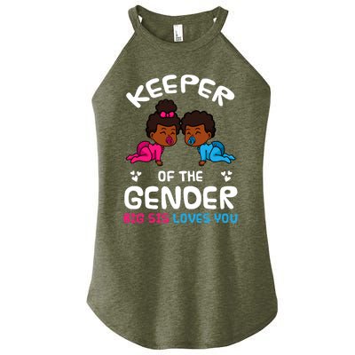 Keeper Of The Gender Big Sis Loves You African American Gift Women's Perfect Tri Rocker Tank