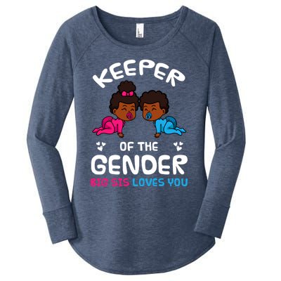 Keeper Of The Gender Big Sis Loves You African American Gift Women's Perfect Tri Tunic Long Sleeve Shirt