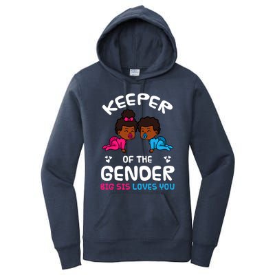 Keeper Of The Gender Big Sis Loves You African American Gift Women's Pullover Hoodie