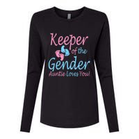 Keeper Of The Gender Auntie Gender Reveal Party Idea Womens Cotton Relaxed Long Sleeve T-Shirt