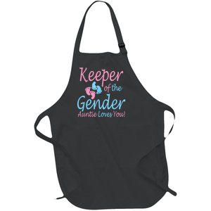 Keeper Of The Gender Auntie Gender Reveal Party Idea Full-Length Apron With Pockets