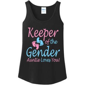 Keeper Of The Gender Auntie Gender Reveal Party Idea Ladies Essential Tank