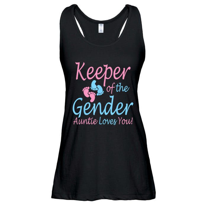 Keeper Of The Gender Auntie Gender Reveal Party Idea Ladies Essential Flowy Tank