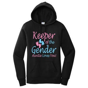 Keeper Of The Gender Auntie Gender Reveal Party Idea Women's Pullover Hoodie