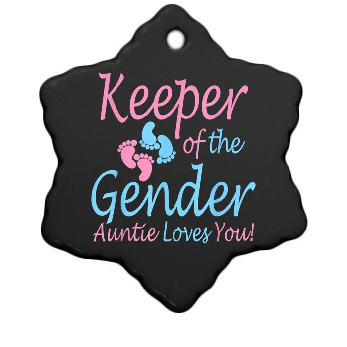 Keeper Of The Gender Auntie Gender Reveal Party Idea Ceramic Star Ornament