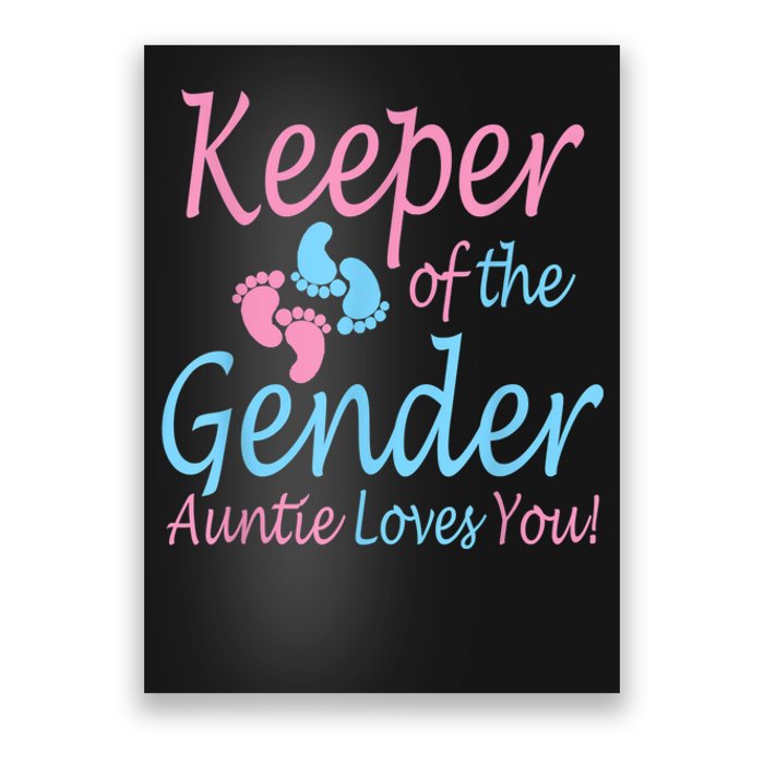 Keeper Of The Gender Auntie Gender Reveal Party Idea Poster