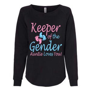 Keeper Of The Gender Auntie Gender Reveal Party Idea Womens California Wash Sweatshirt