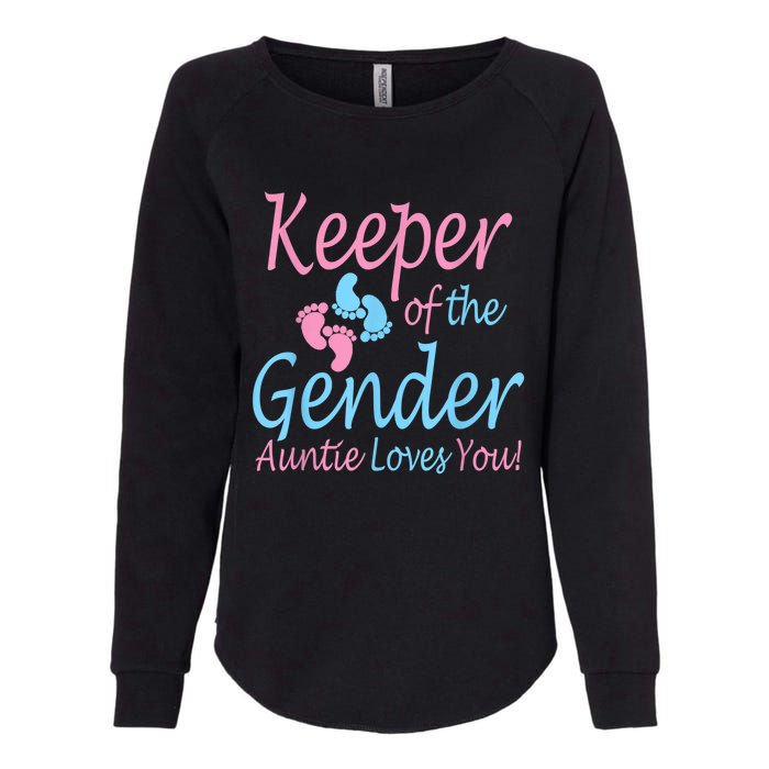 Keeper Of The Gender Auntie Gender Reveal Party Idea Womens California Wash Sweatshirt