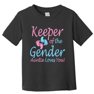 Keeper Of The Gender Auntie Gender Reveal Party Idea Toddler T-Shirt