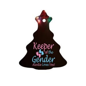 Keeper Of The Gender Auntie Gender Reveal Party Idea Ceramic Tree Ornament